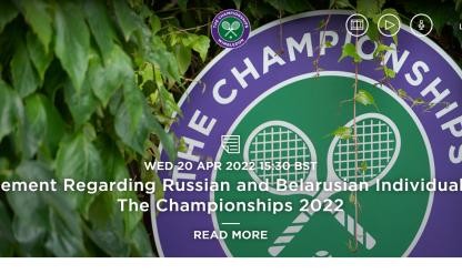B体育-温网官网发声明：禁止俄和白俄选手参加2022年赛事